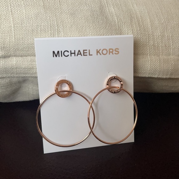 Michael kors double loop earring new with tag - Picture 2 of 7